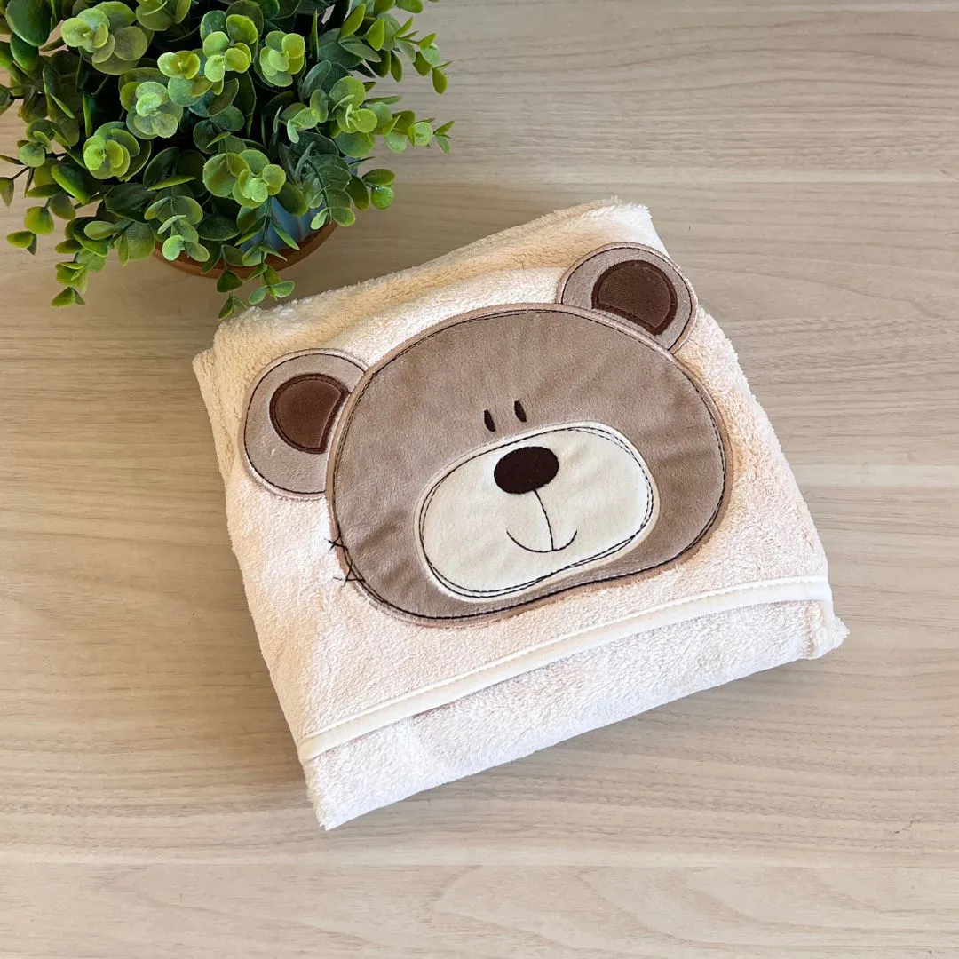 Toalha Bebê Urso - Bege